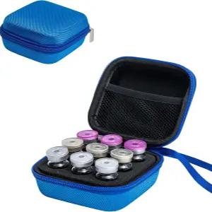 냉장고용 인슐린 펩타이드 케이스 하드 쉘 여행용 바이알 홀더 보관 정리함 표준 10ml U-100 파란색(9개