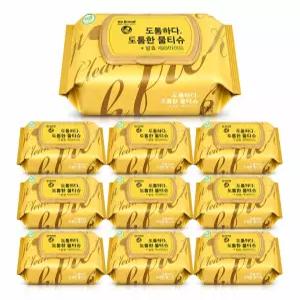 노브랜드 도톰한 물티슈 캡형 100매 X 10팩
