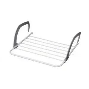 후크형 창틀 선반 베란다 미니 세탁 빨래 건조대 그레이 도어 행거