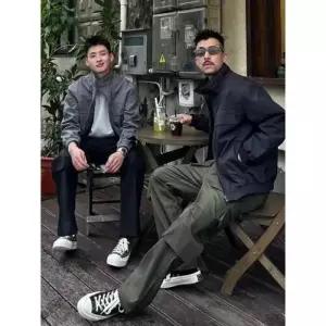 가을 봄 빈티지 남자바람막이점퍼 프리미엄 재킷류 차이나 파일럿 코트 기능 상의 ible3