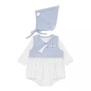 [블루독베이비]46-170-040-18 BL)도기한복세트바디수트A