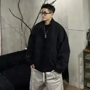 원더우면 남성용 캐주얼 빈티지 자켓 가오리 코트 봄가을 바람막이 차이나 쇼트 야상 OPH3