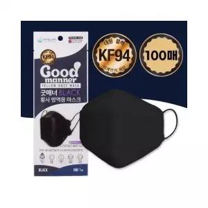 ( )루미나D 굿매너 대형 kf94 마스크 블랙 100매
