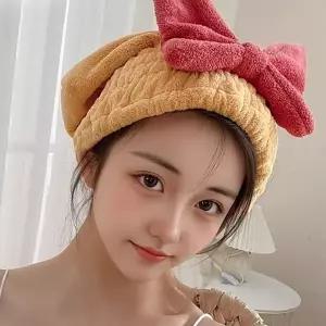 ( )리본 헤어 드라이 타올 머리수건