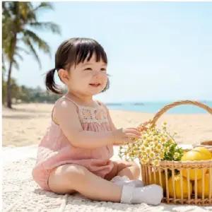 아가방 TC01 여름 헬렌크로쉐 끈 바디수트 PINK  01T327957