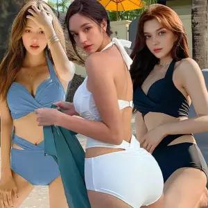 [콩심팥심]스트랩 비키니 수영복 (투피스)