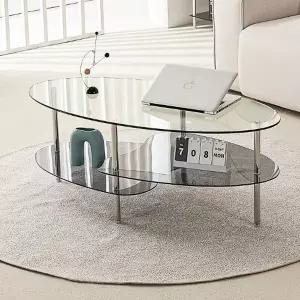 보비쥬S 르무그니 1100x550 타원형 선반 소파테이블