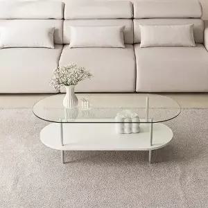 보비쥬S 르무그니원 1200x550 타원형 선반 소파테이블