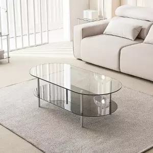 보비쥬S 르무그니투 1200x550 타원형 선반 소파테이블