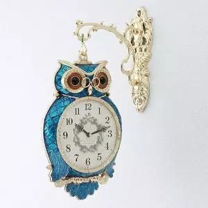 데일리데코 똑똑이 부엉이 양면 벽시계