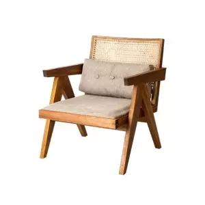 리젠우드H 씨루이 원목 쿠션 라탄 암체어