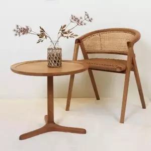 리젠우드H 씨루이 원목 라운드 등받이 체어