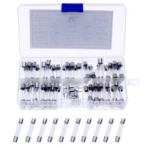 54피스 6x30mm 고속 블로우 자동차 유리 튜브 패스트 퓨즈 모듬 키트 세트 2.5A 3A 4A 5A 6A 8A 10A 20AMP