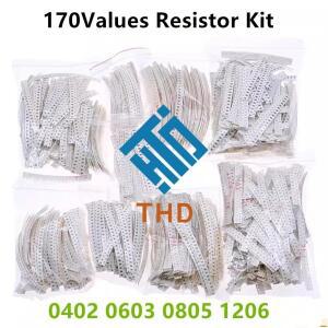 1% 0402 0603 0805 1206 SMD 칩 저항기 모듬 키트 0R - 10M ohm 170 값  세트 4250 개 8500 개