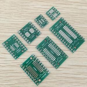 PCB 보드 DIY 키트 SMD 턴 투 딥 어댑터 컨버터 플레이트 SOP SOT23 8 10 14 16 20 24 28 SMT to DIP 35 개