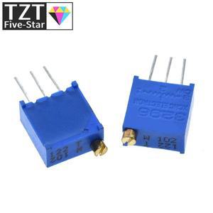 10pcs 3296W 50 100 200 옴 1K 2K 5K 1M 103 Trimpot 트리머 전위차계