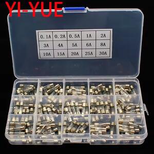 15 종류 150pcs 5x20 고속 유리관 퓨즈 자동차 모듬 키트 상자 fusiveis 0.1A-30A 가정용