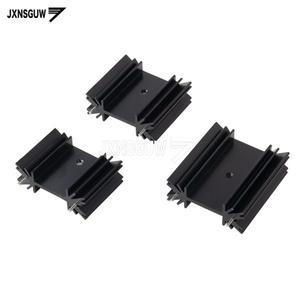 10pcs 34x12x25mm 30mm35mm40mm 블랙 라디에이터 TO-220 절연 스트립 MOS triode 규제 IC 알루미늄 to220