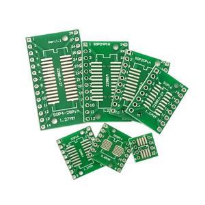 30PCS PCB Board Kit SOP24 SOP8 SMD Turn To DIP Adapter Converter Plate 8 14 16 20 24 28