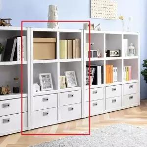 제이가구 E벨로 3R 3단 낮은 서랍 책장