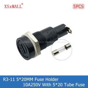 5PCS R3-11 5x20MM 퓨즈 홀더 10A250V 패널 장착 고온 저항 베이클라이트 베이스 튜브