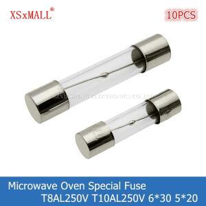 10PCS 전자  전원 퓨즈 T8AL250V 6x30MM 5x20MM  Midea Galanz 용 시간 지연 유리관