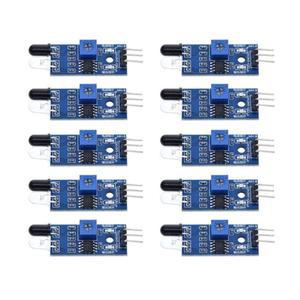 10 개세트 3PIN DIY 스마트 자동차 로봇 반사 광전 IR 적외선 장애물 회피 센서 모듈