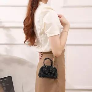 원더맨 여자 데일리룩 가방 미니백 숄더백 PVC 미니 펀칭 젤리 조개 캐주얼 립스틱 파우치 KUK5