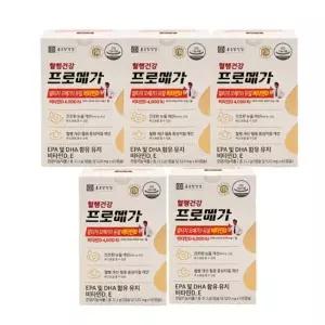 종근당건강 프로메가 알티지 오메가3 듀얼 비타민D 4000IU 60캡슐, 5개