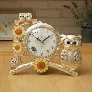 데일리데코 풍수 인테리어 데거 로얄 부엉이 탁상시계