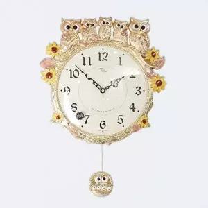 데일리데코 타티스 부엉이 추 벽시계