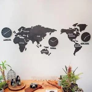 아름데코 트래블 세계지도 시계 (중)