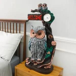 데일리데코 헬로 부엉이 장식 탁상 시계