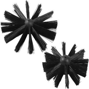 굴뚝 세척 브러시 벽난로 청소 용품 5.9인치 및 3.9인치 헤드 5/16 나사산 건조기 통풍구 키트 부착