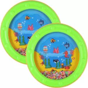 이스트락 오션 드럼 - 물고기 그래픽 파도 및 효과가 있는 10인치 바다 소리 타악기 2 PCS