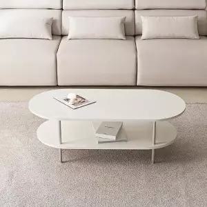 보비쥬S 르무그니 1200x550 타원형 선반 소파테이블