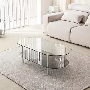 보비쥬S 르무그니투 1200x550 타원형 선반 소파테이블