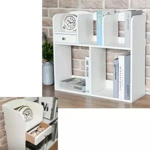 책상 책꽂이 선반 사무실 정리함 2단 화이트