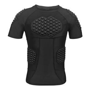 남성용 토피터 축구 패딩 셔츠, 갈비뼈/가슴/어깨/등 있는 압박 패드가 셔츠 갈비 보호