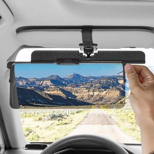 자동차용 조이투투스 편광 선바이저 익스텐더, 업그레이드된 조절 가능한 자동차 익스텐션 선 블로커 UV400, 눈부심 방지 유광 자외선 차단제