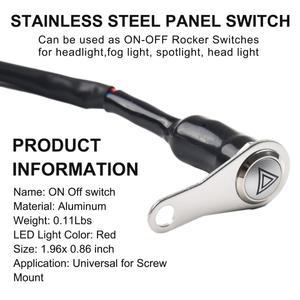 12V 작업 조명 빨간색 LED 바이크 오토바이 스위치 ON OFF 핸들 바 마운트 푸시 버튼 Accesorios Para Moto