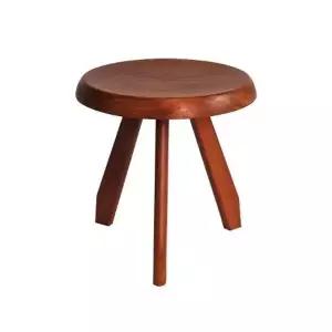 리젠우드H 씨루이 티크 원목 원형 스툴 390x410