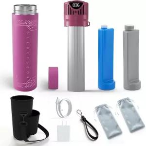 전기 인슐린 쿨러 여행용 케이스 바이오젤이 포함된 4펜 미니 약물 냉장고 USB 메디신 동적 온도 36-46 F