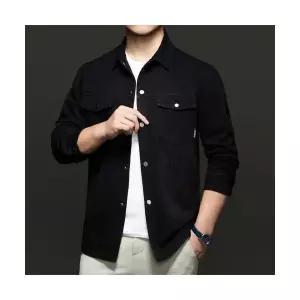 룽나루 남성 청자켓 데님 코트 봄 가을 슬림핏 톱 칼라 캐주얼 재킷 HO3