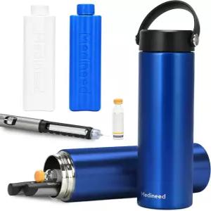 메디네이드 인슐린 쿨러 여행 케이스 TSA 승인 스팩이 포함된 휴대용 약물 1-4 펜 및 용품용 냉장 정리함