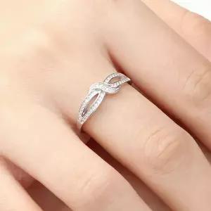 [하프클럽/](비쥬홀릭) 실버925 백금도금 제인 큐빅 오픈링 반지