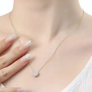 [하프클럽/](비쥬홀릭) 실버925 골드도금 오로라 하트 여성목걸이