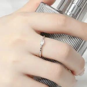 [하프클럽/](비쥬홀릭) 실버925 백금도금 카렌 큐빅 반지 실버링