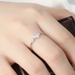 [하프클럽/]실버925 백금도금 아멜리 오픈링 반지 쇼핑백포함