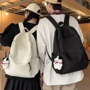 [하프클럽/]심플 수납 좋은 빅수납 스트링 기본 백팩 학생가방Y